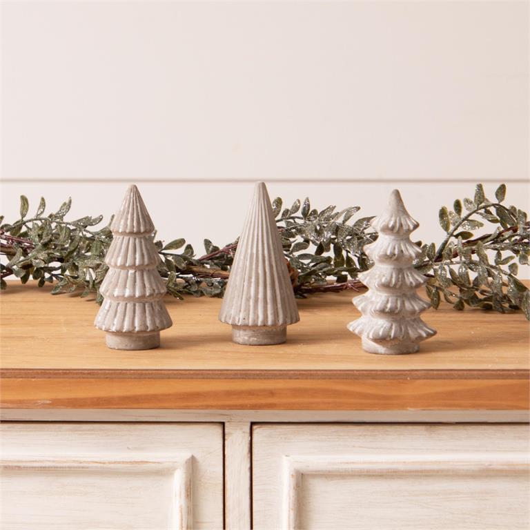 Mini Cement Christmas Trees