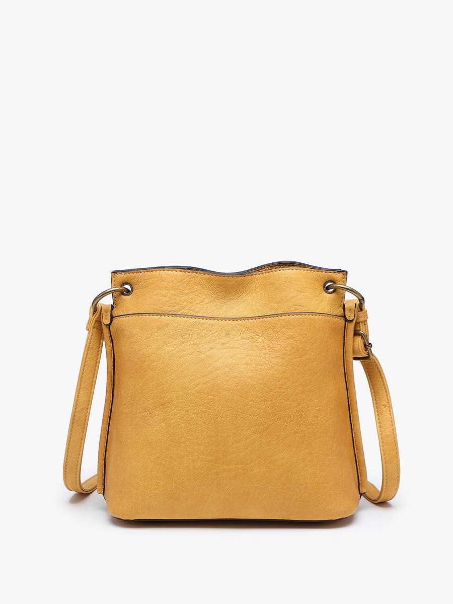 Sutton Distressed 3 Compartment Crossbody Satchel