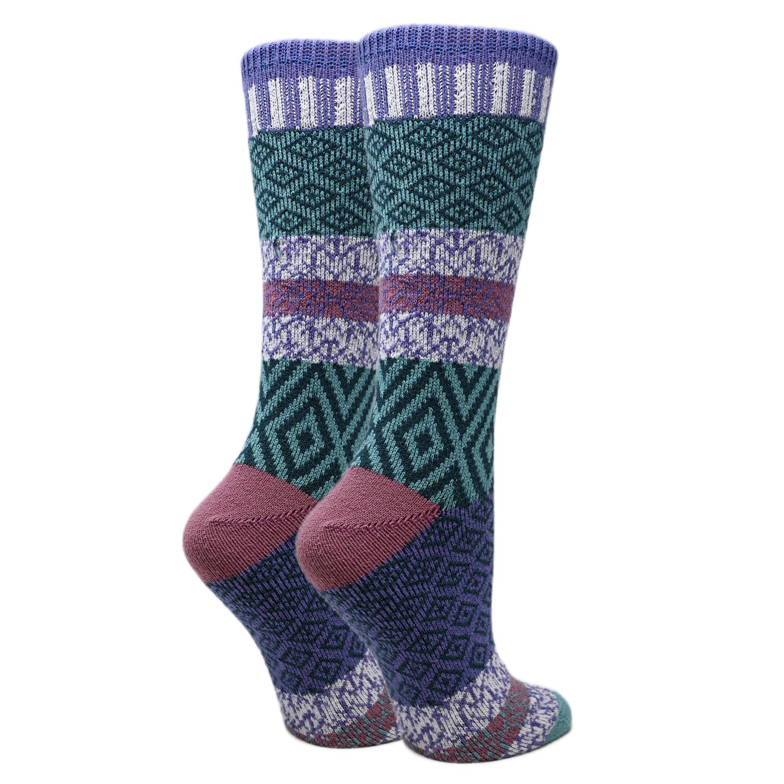 Sophia | Women's Fuzzy Pattern Knit Socks