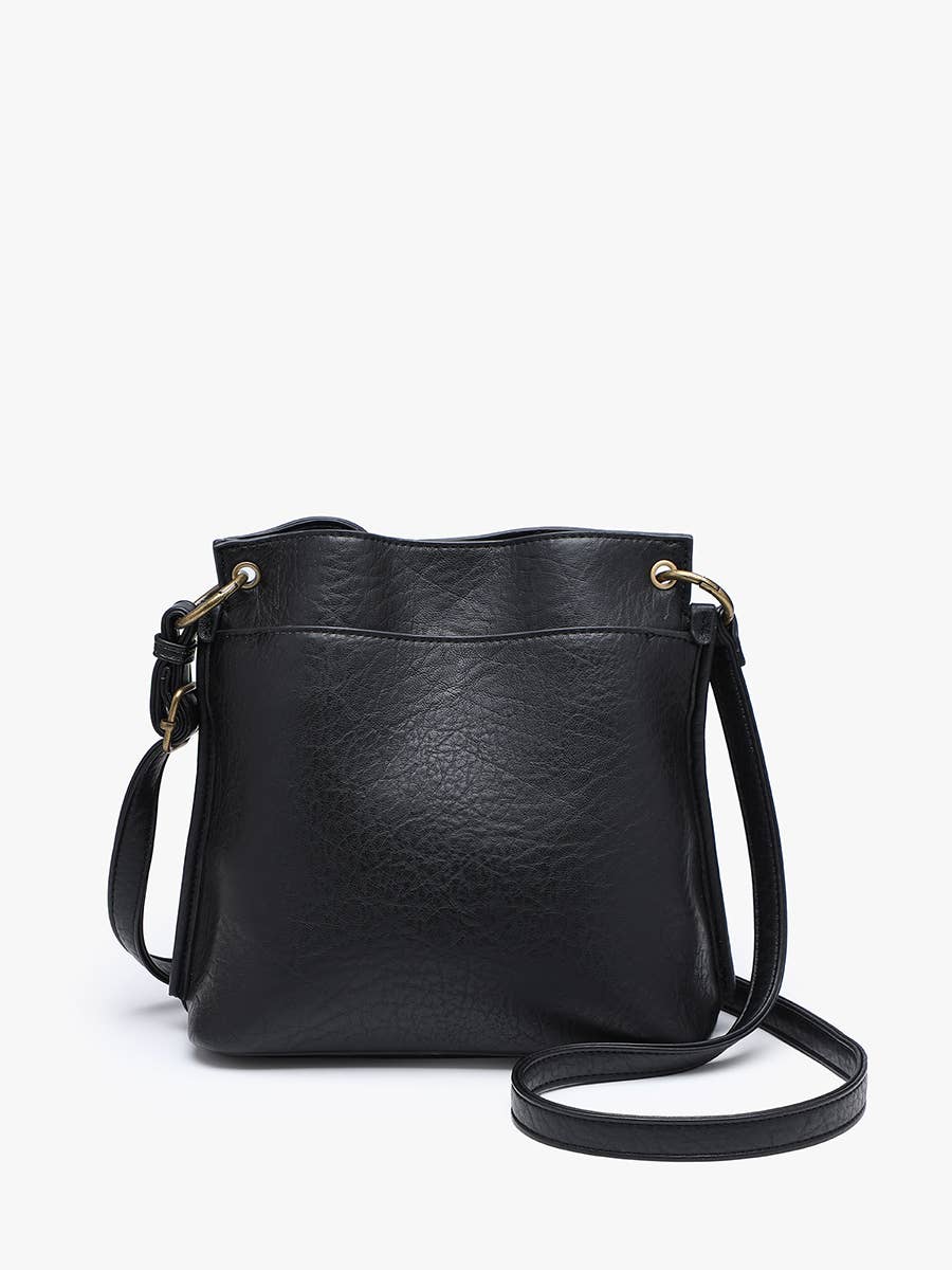 Sutton Distressed 3 Compartment Crossbody Satchel