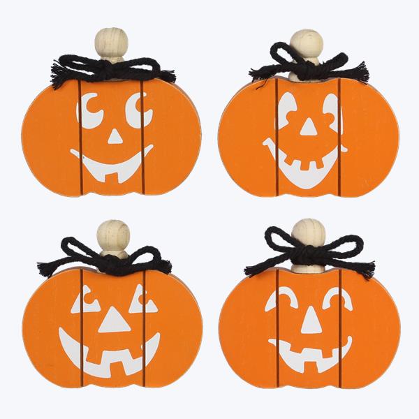 Mini Wood Jack o Lantern