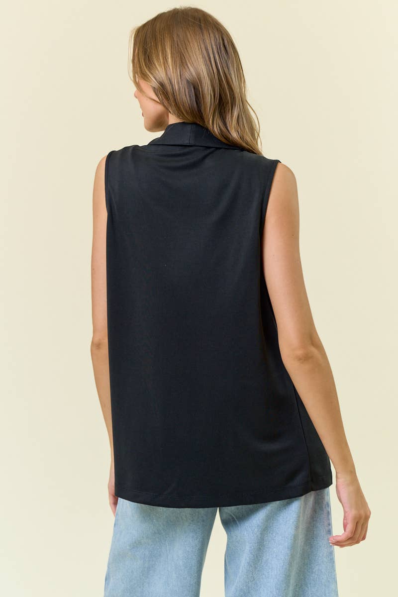 Shawl Neck Knit Vest Blazer