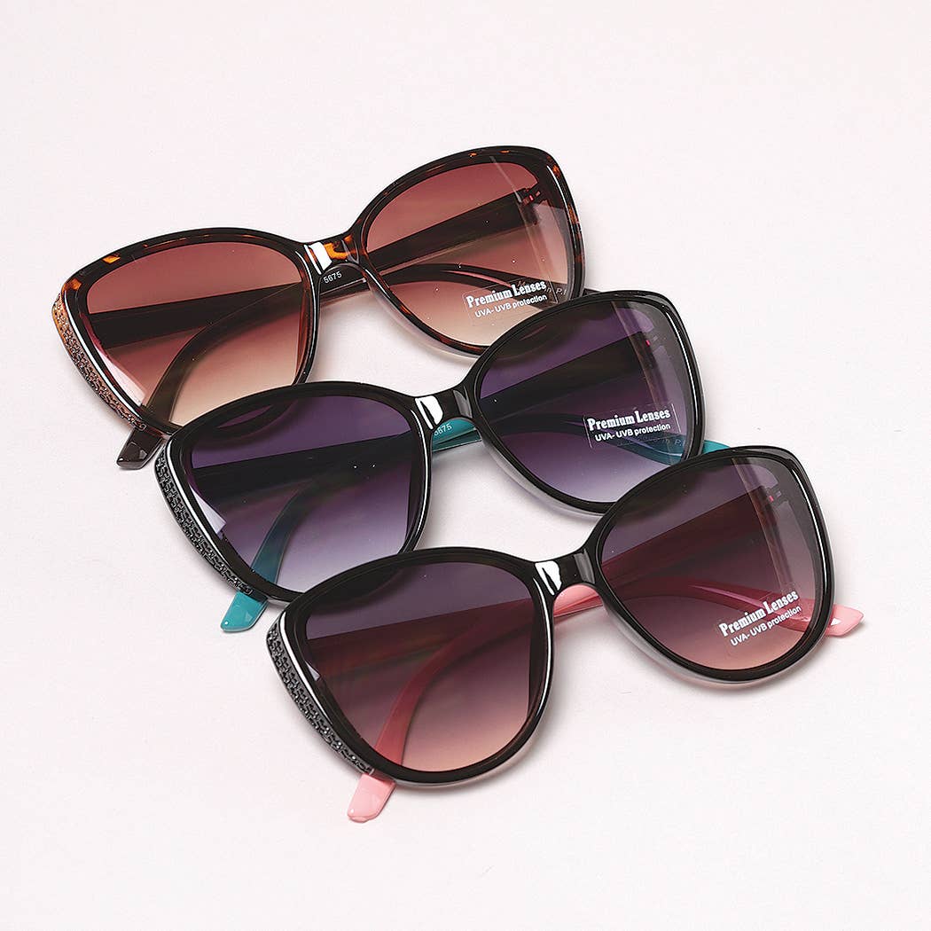 Round Cateye Bold Frame Sunglasses