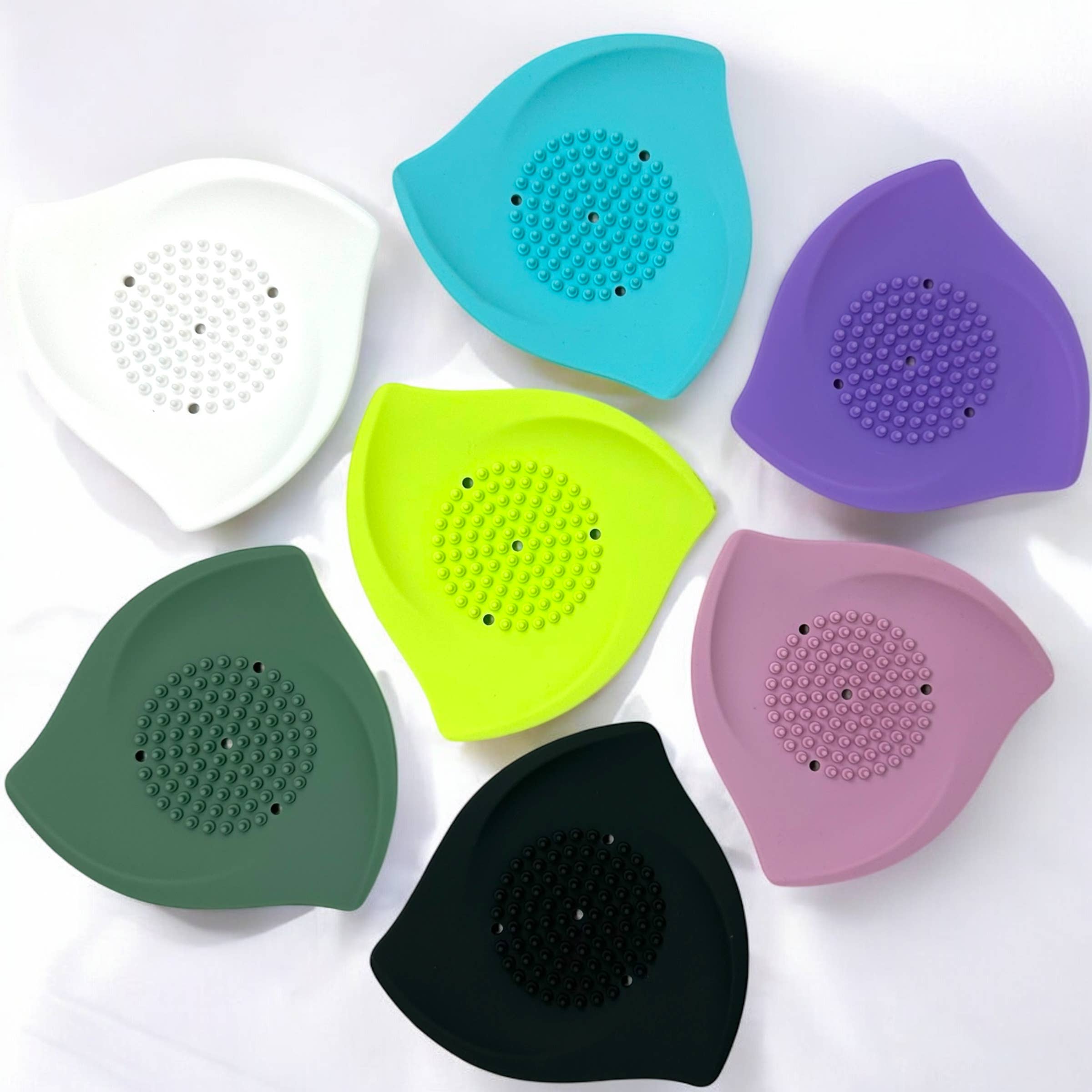 Shower Steamer Tray - Silicone Soap Tray: Mint blue