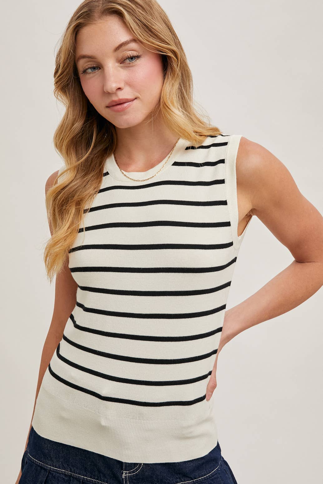 Alexa Striped Knit Tank