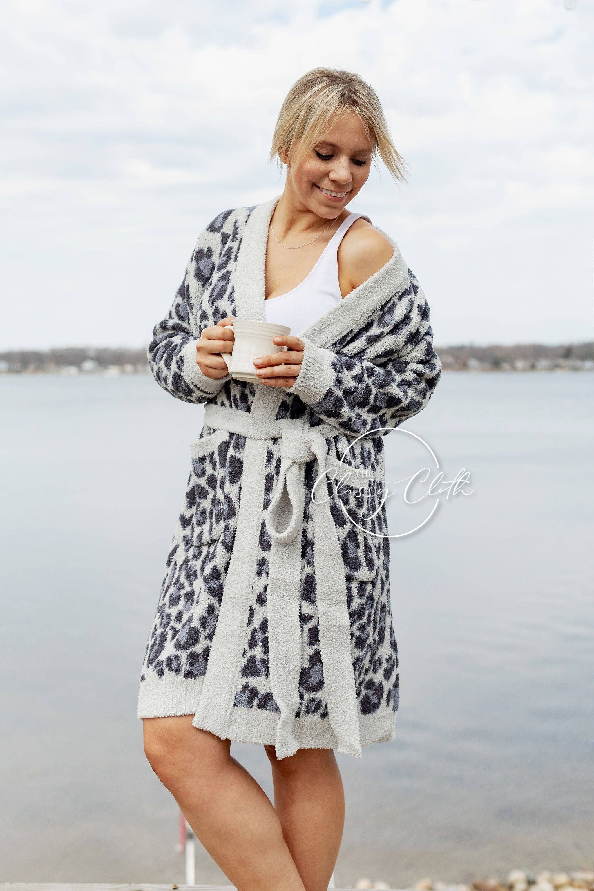 Luxe Robe - Grey Leopard RTS: M