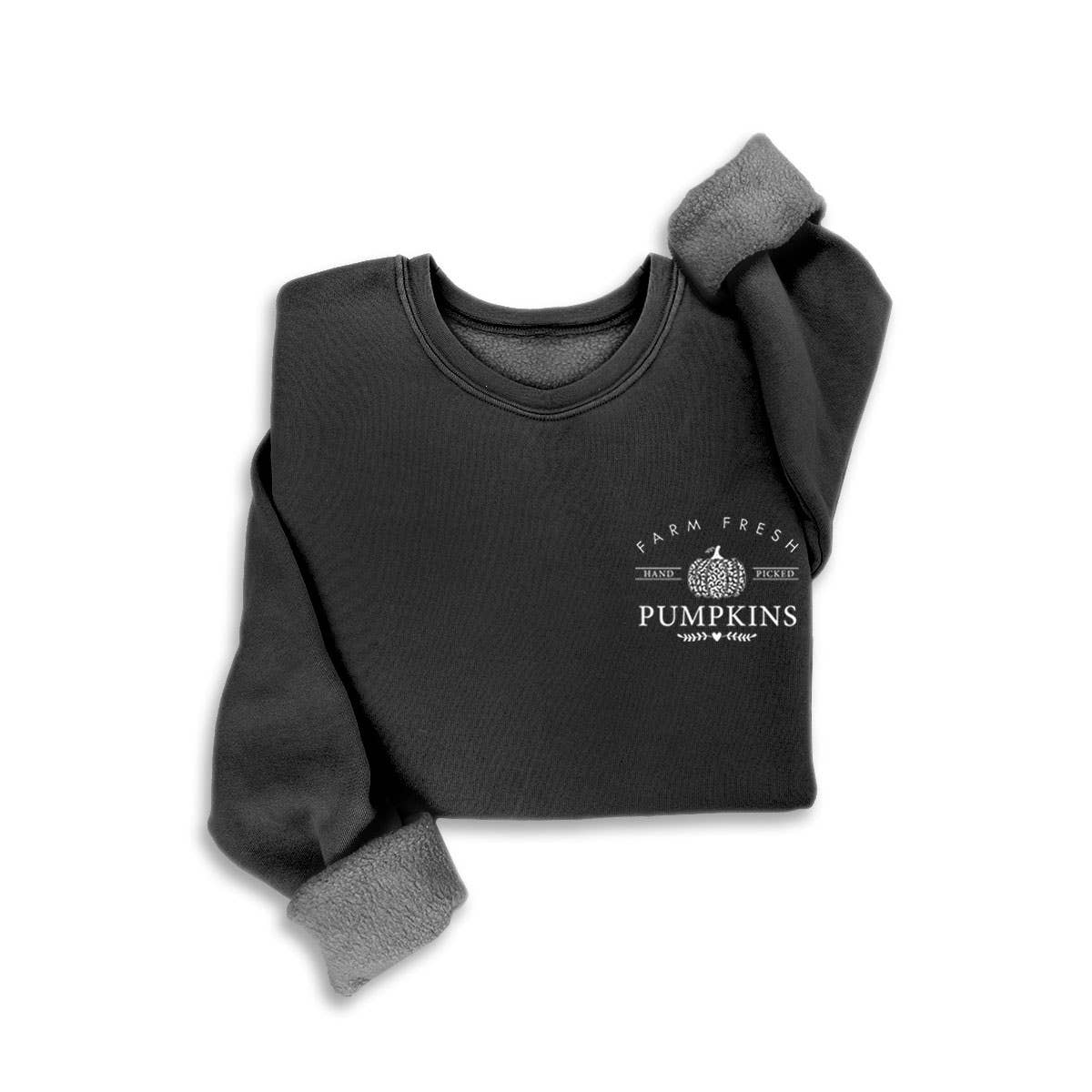 FARM FRESH PUMPKINS MINERAL SWEATSHIRTS: White / L