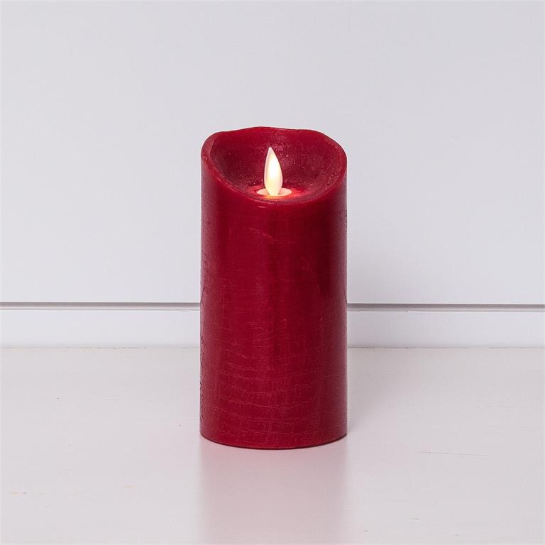 LED Red Flickering Pillar Candle