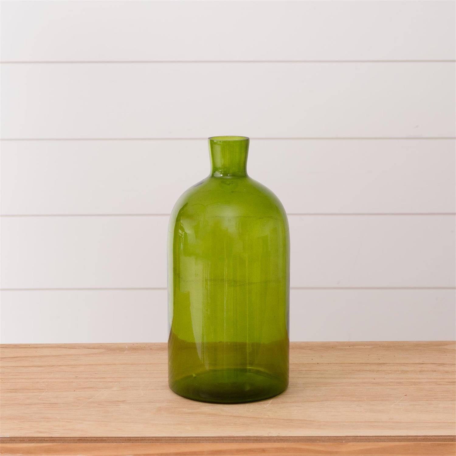 Green Glass Vase