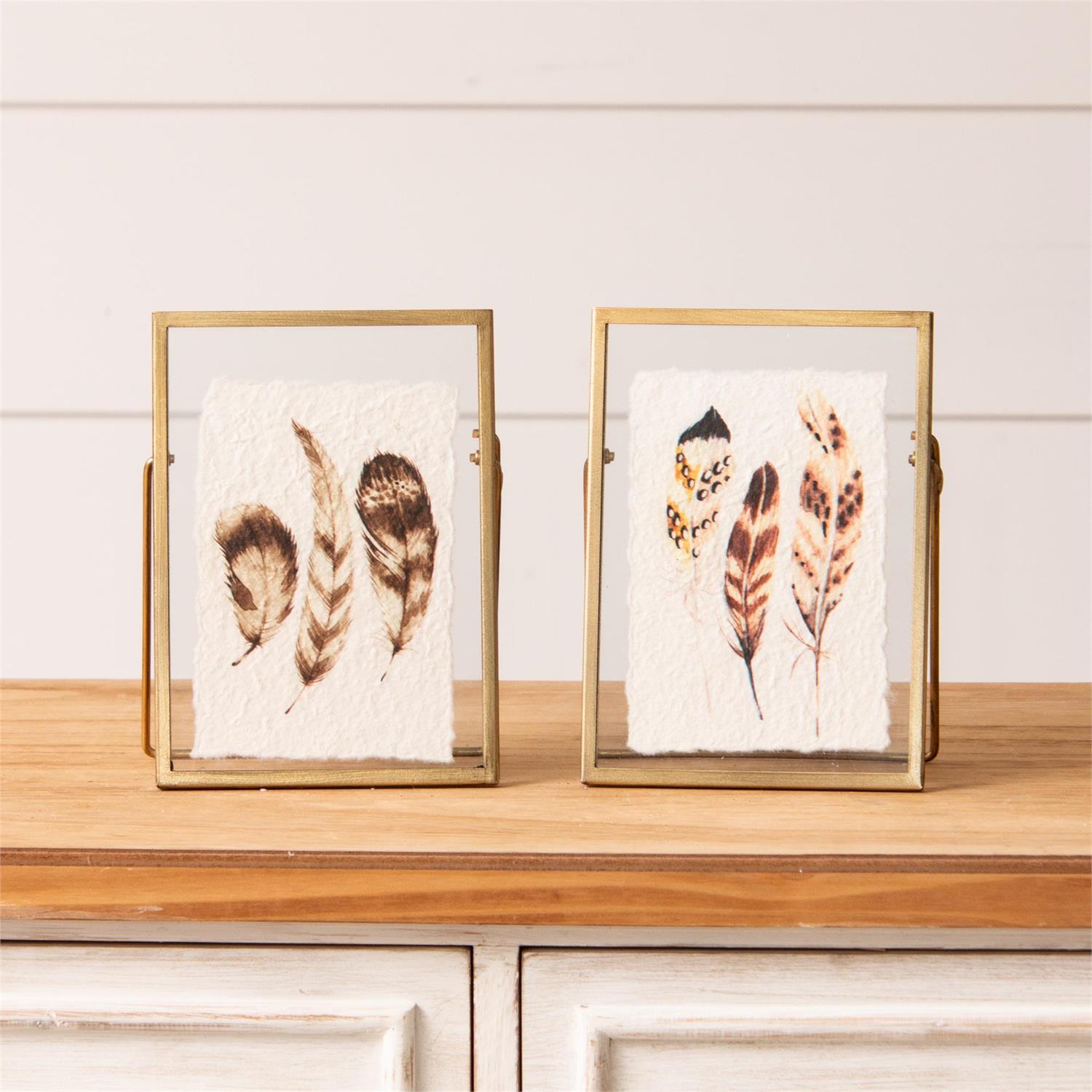 Gold Framed Feathers