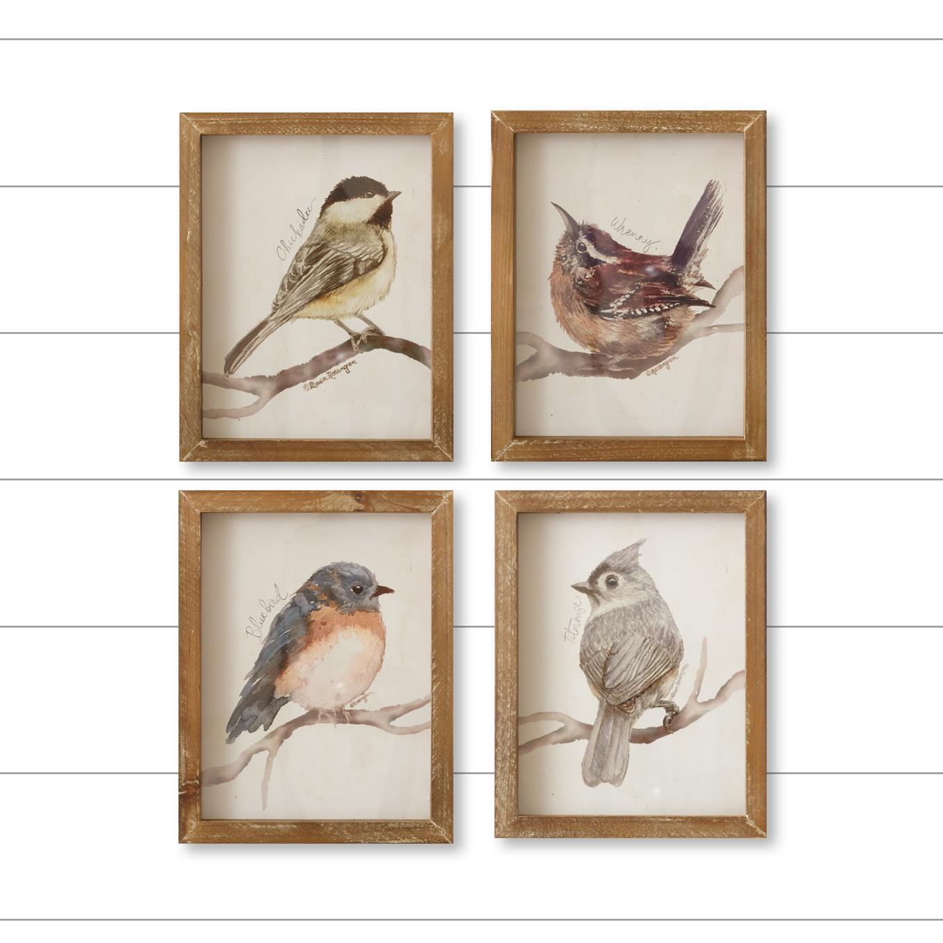 Framed Birds with Names Prints