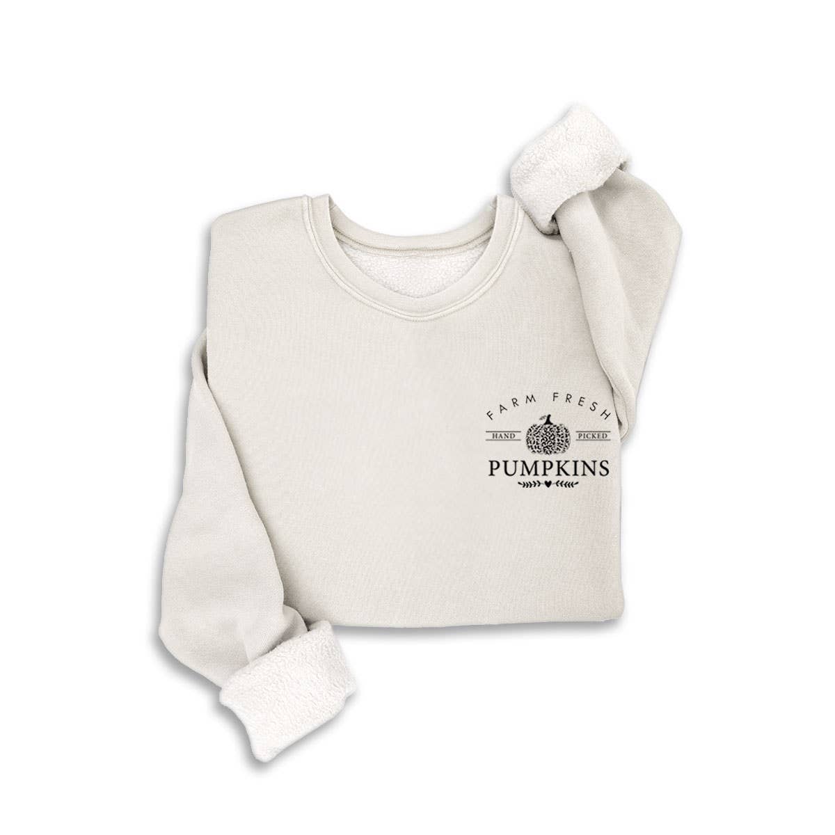 FARM FRESH PUMPKINS MINERAL SWEATSHIRTS: White / M