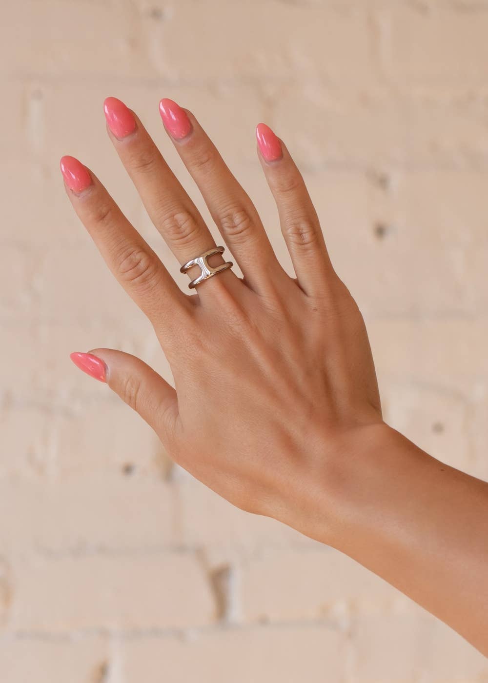 Luxe Silver Double Layer Ring