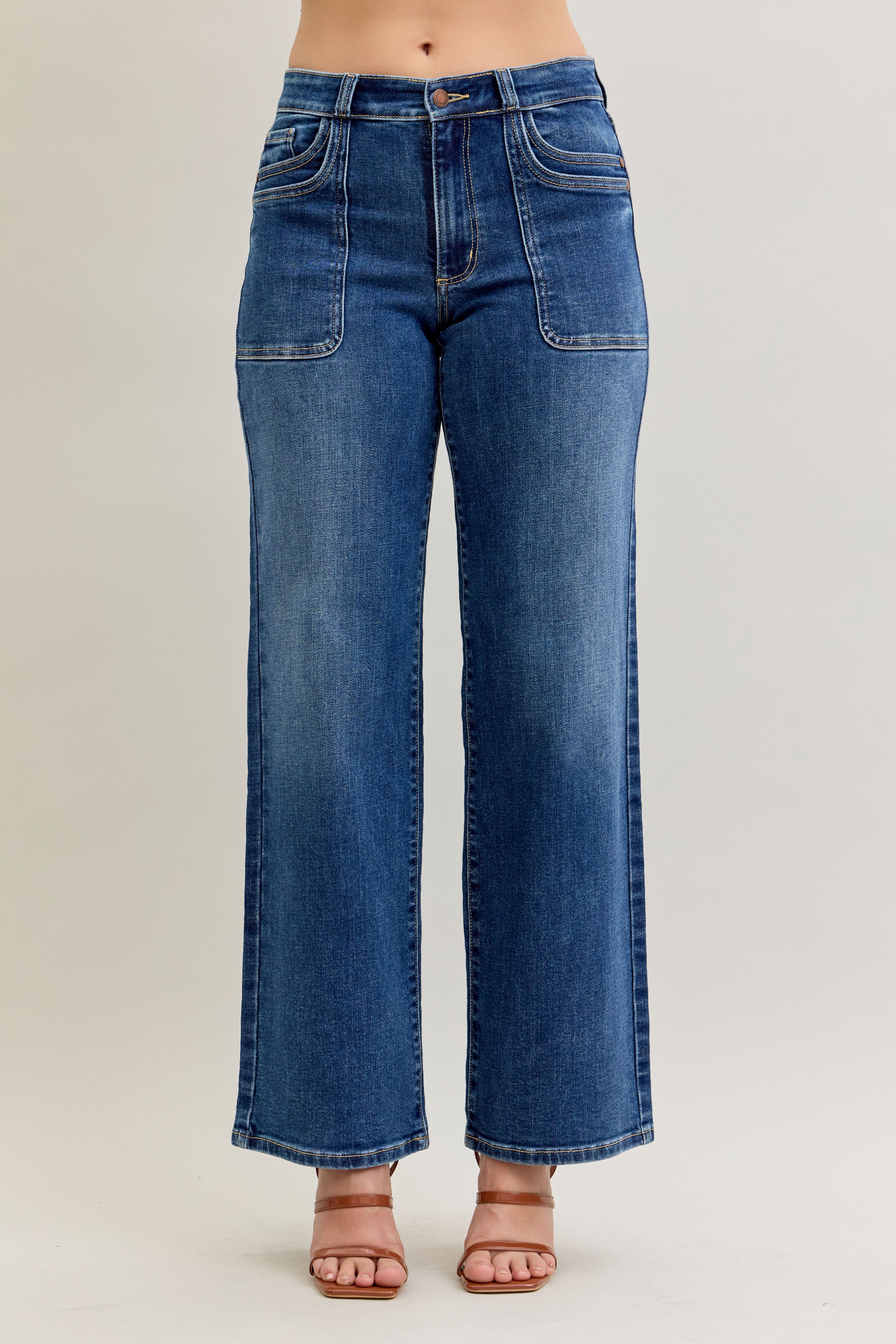 90's Front Double Patch Judy Blue Jeans
