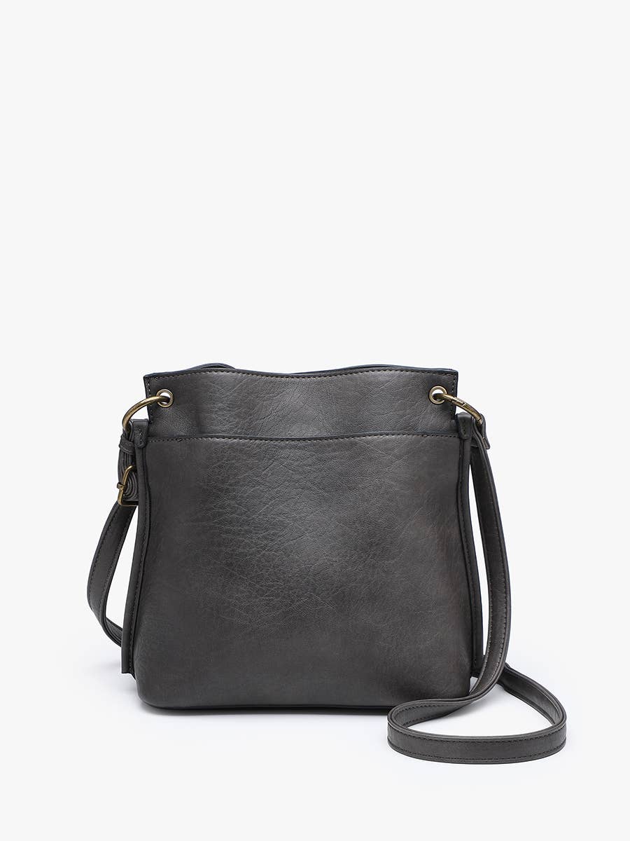 Sutton Distressed 3 Compartment Crossbody Satchel