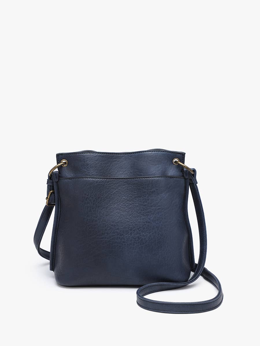 Sutton Distressed 3 Compartment Crossbody Satchel
