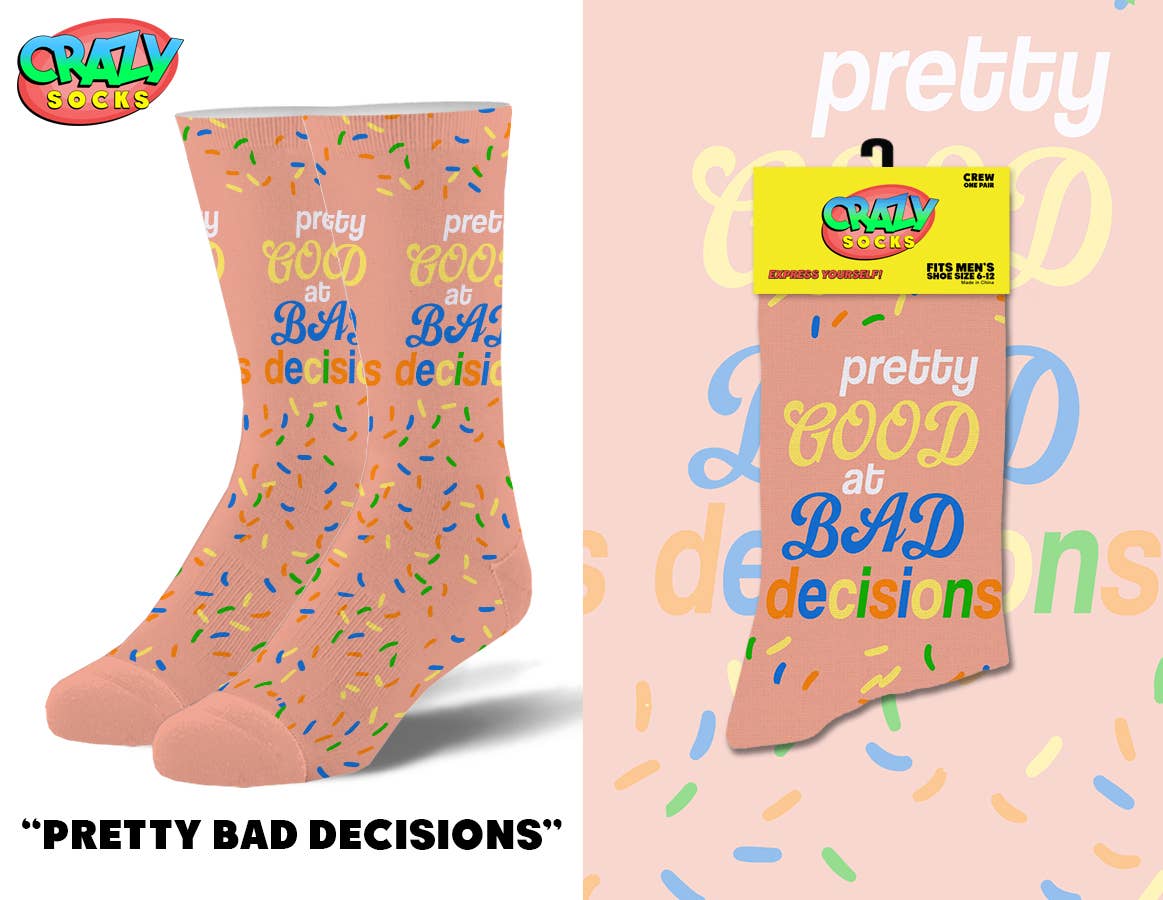 Women's Pretty Bad Decisions Crew Socks