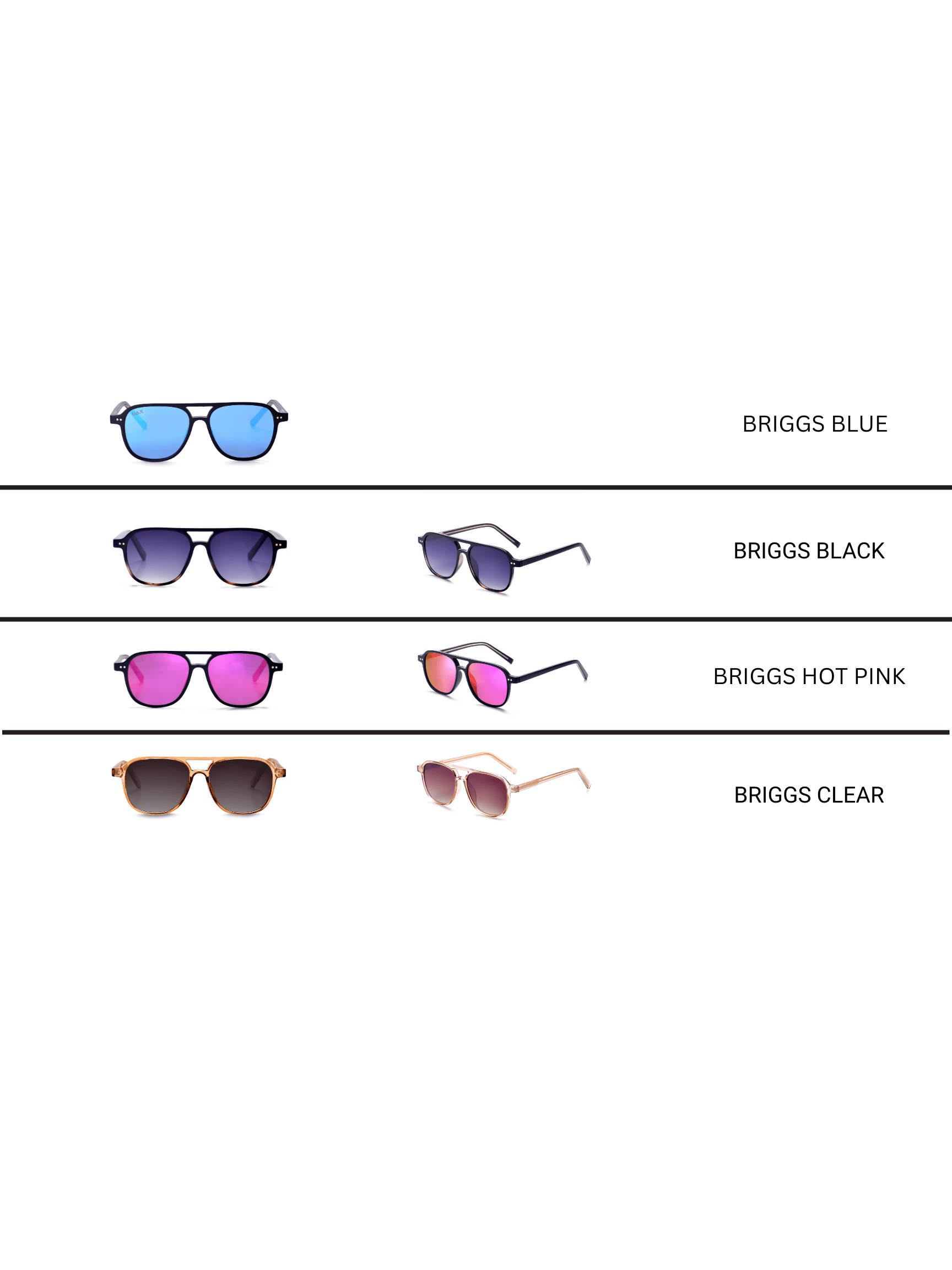 Briggs Clear Women's Polarized Aviator Sunglasses