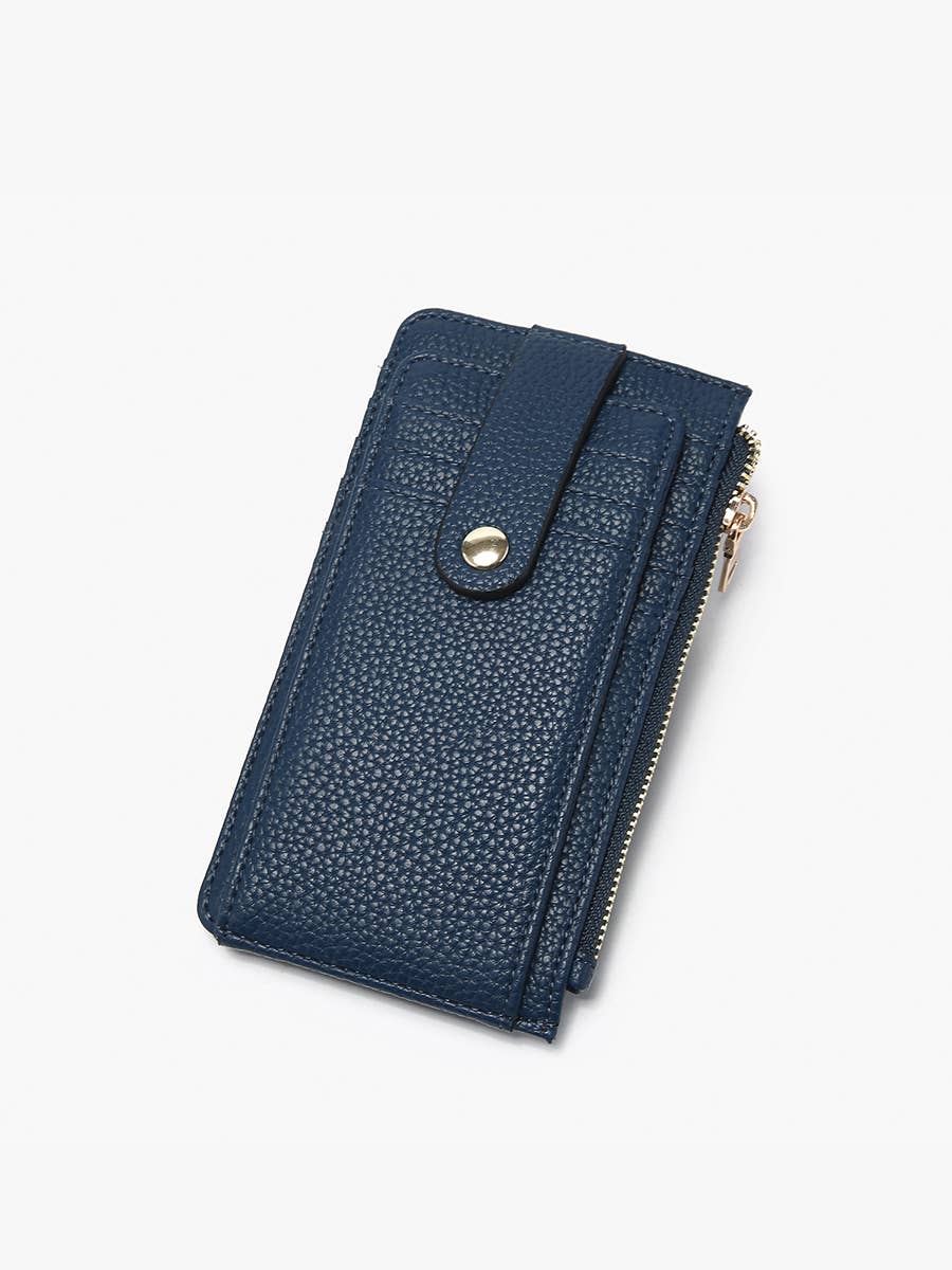 Mae RFID Multi-Card Wallet w/ Strap Snap Closure