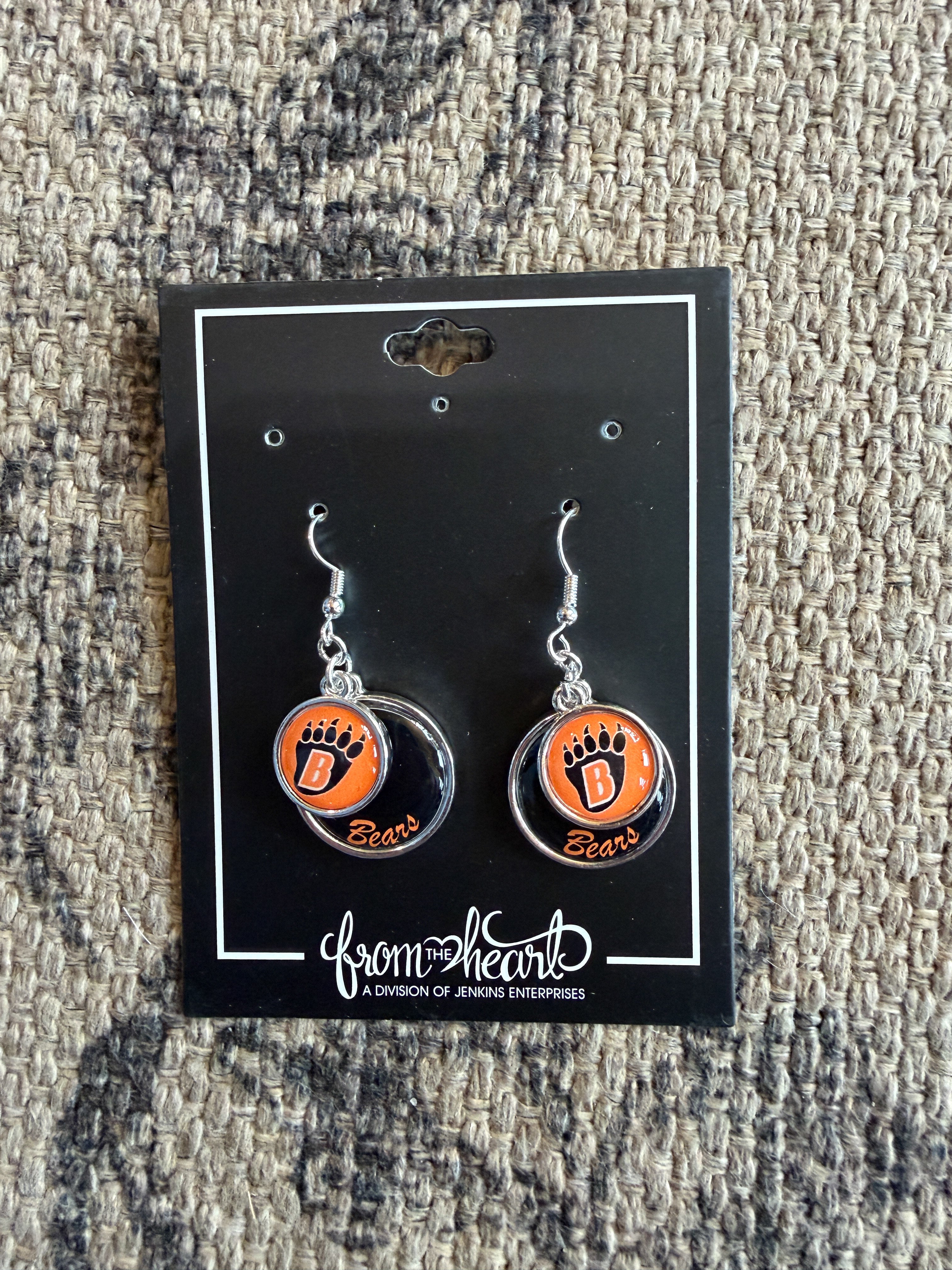Stacked Disc School Spirit Earrings