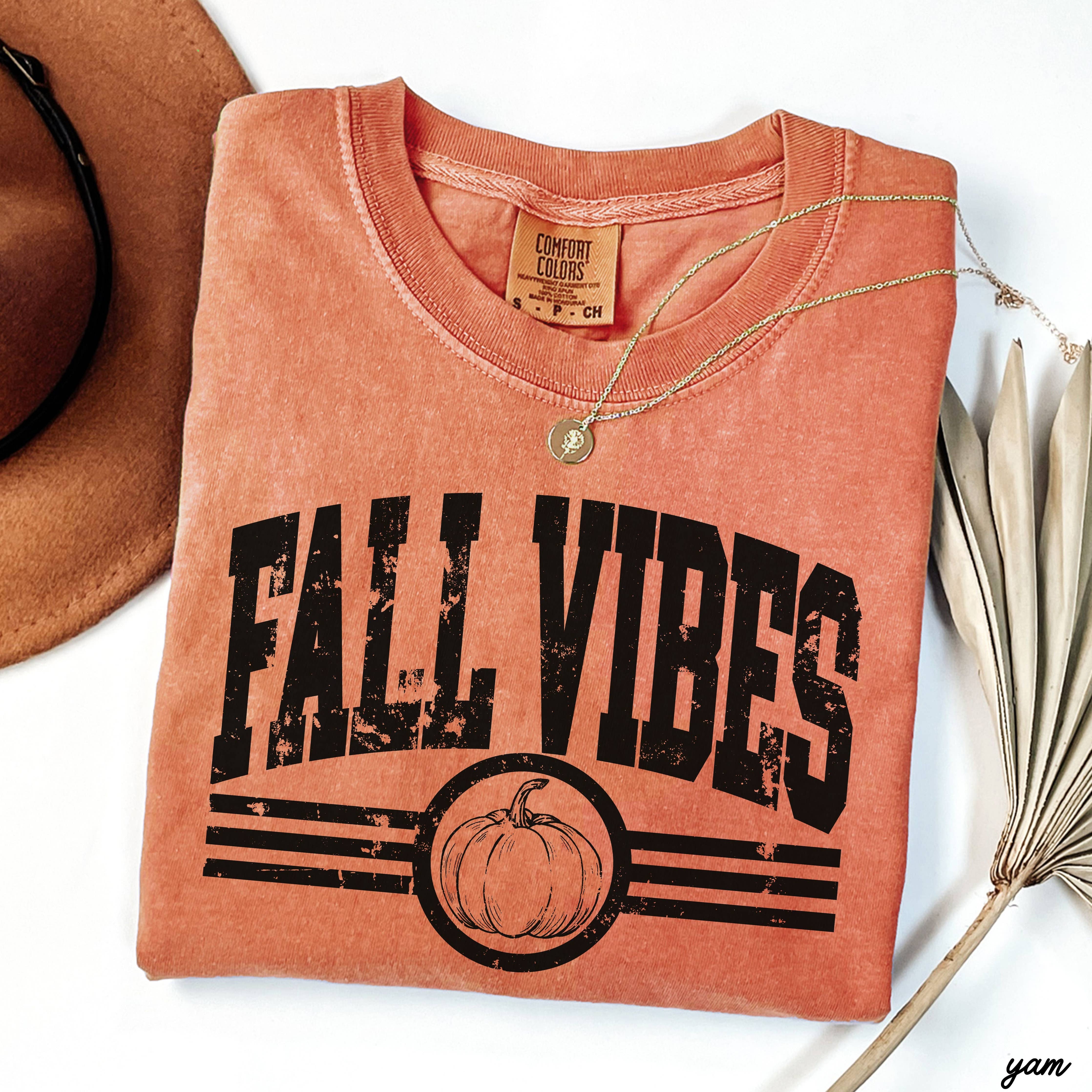 Fall Vibes Tee *13 Colors (S-3X): Extra Large / Ivory