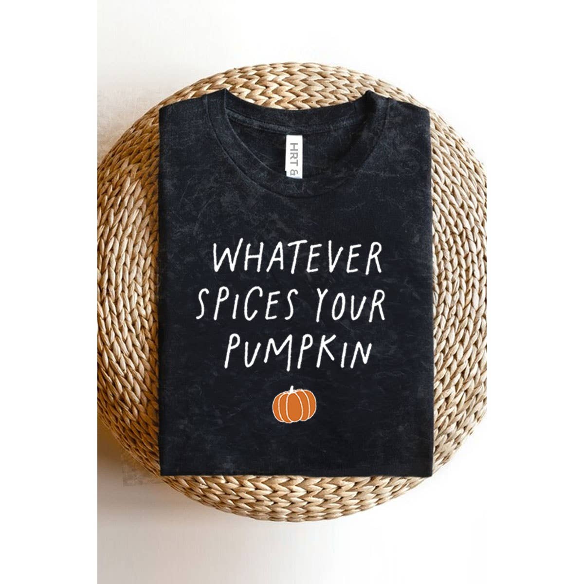 WHATEVR SPICES YOUR PUMPKIN MINERAL GRAPHIC TEE: Mineral Chocolate / L