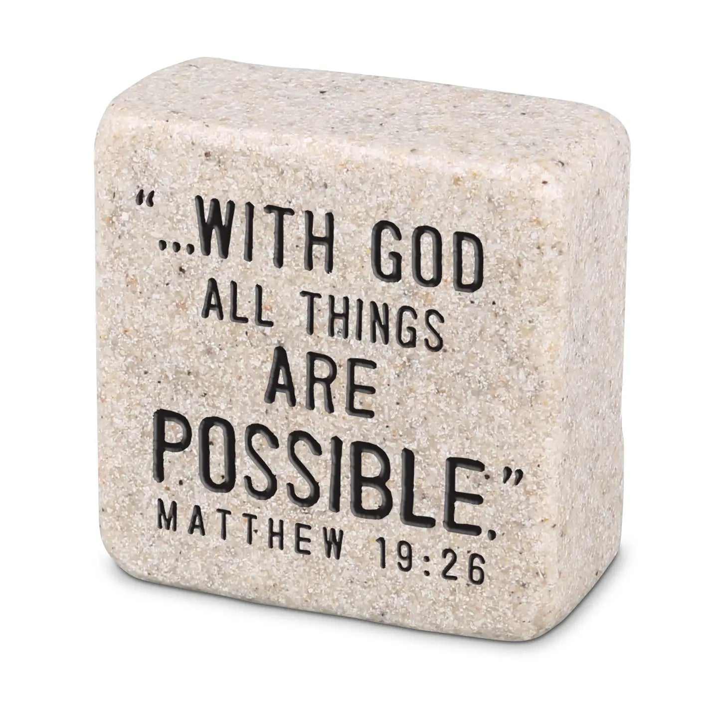 All Things Are Possible Scripture Stone