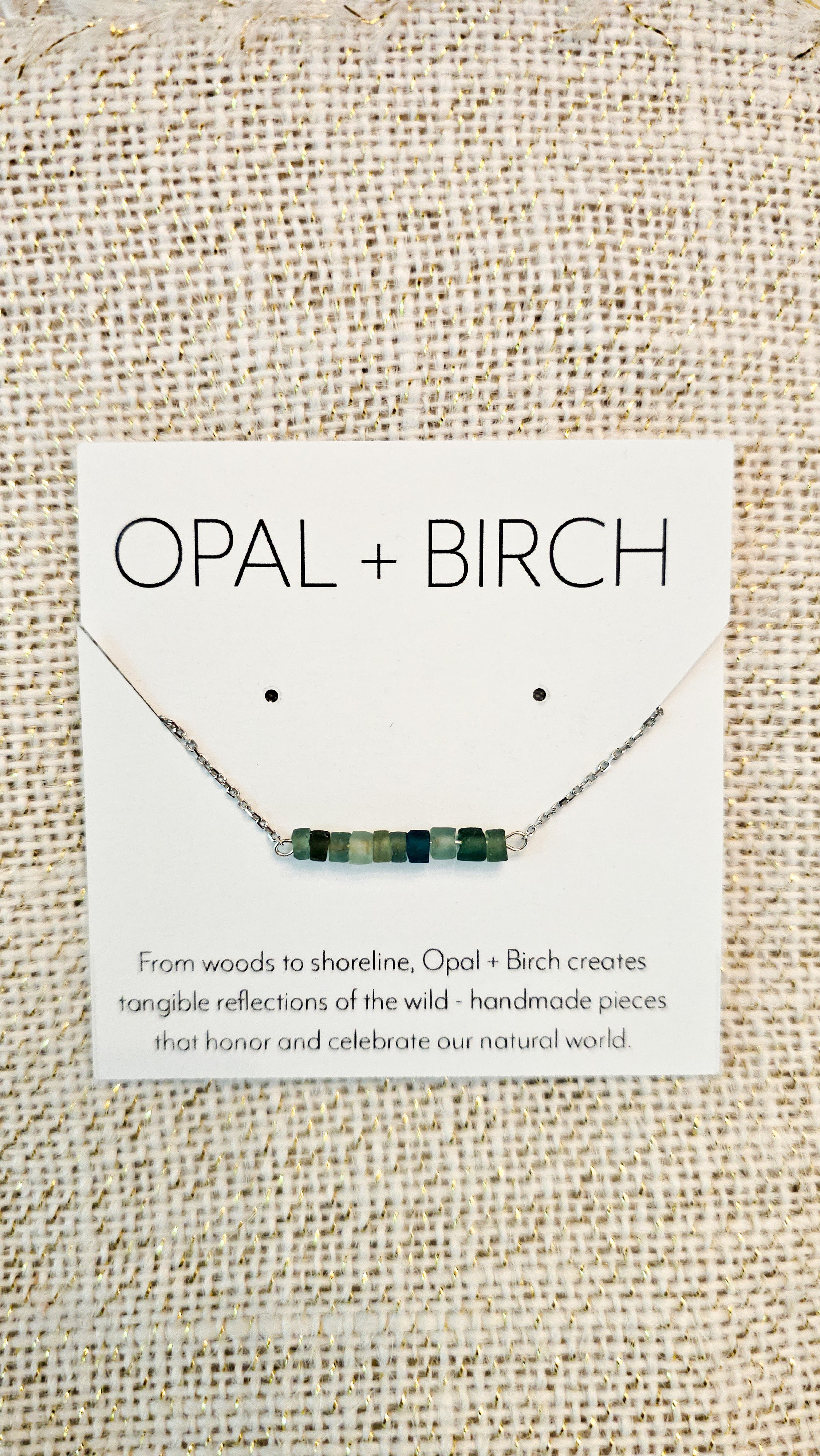 Ancient Roman Glass Bead Sterling Silver Necklace