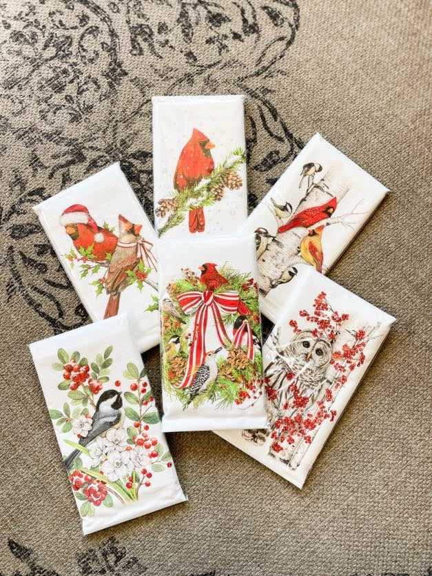 Winter Birds Tea Towels