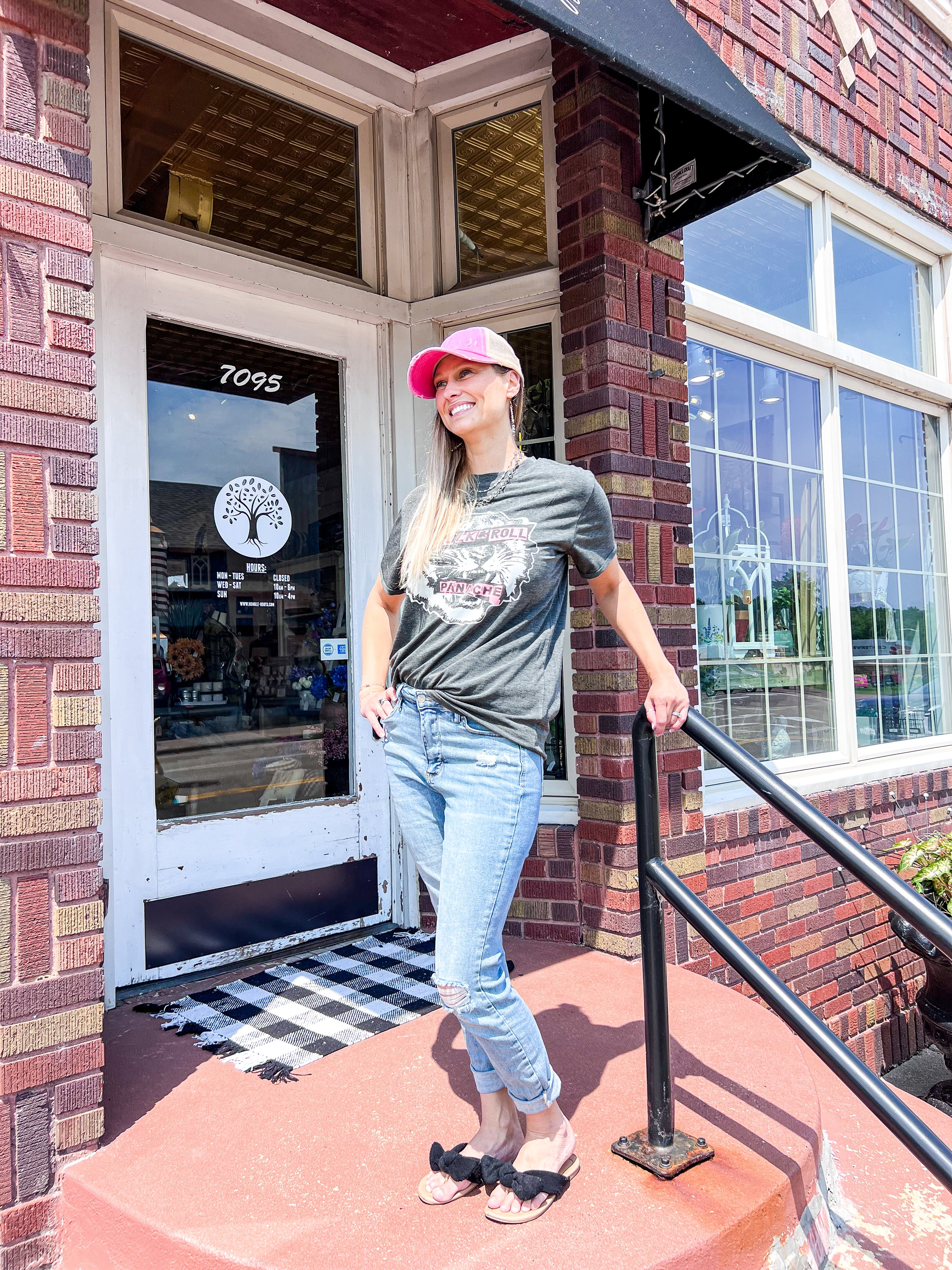 Gray Rock & Roll Tiger Tee