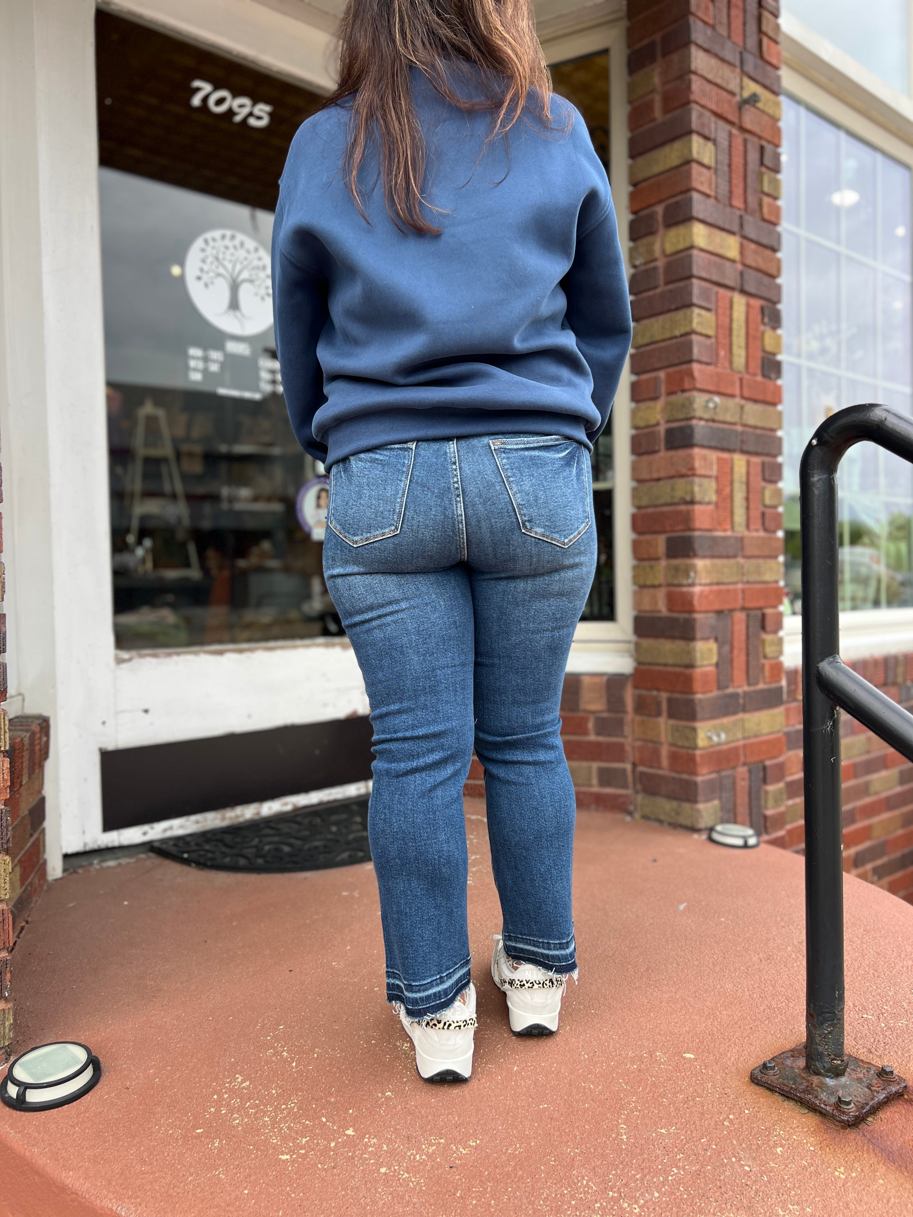 Chelsea Vintage Hem Judy Blue Crop Jeans