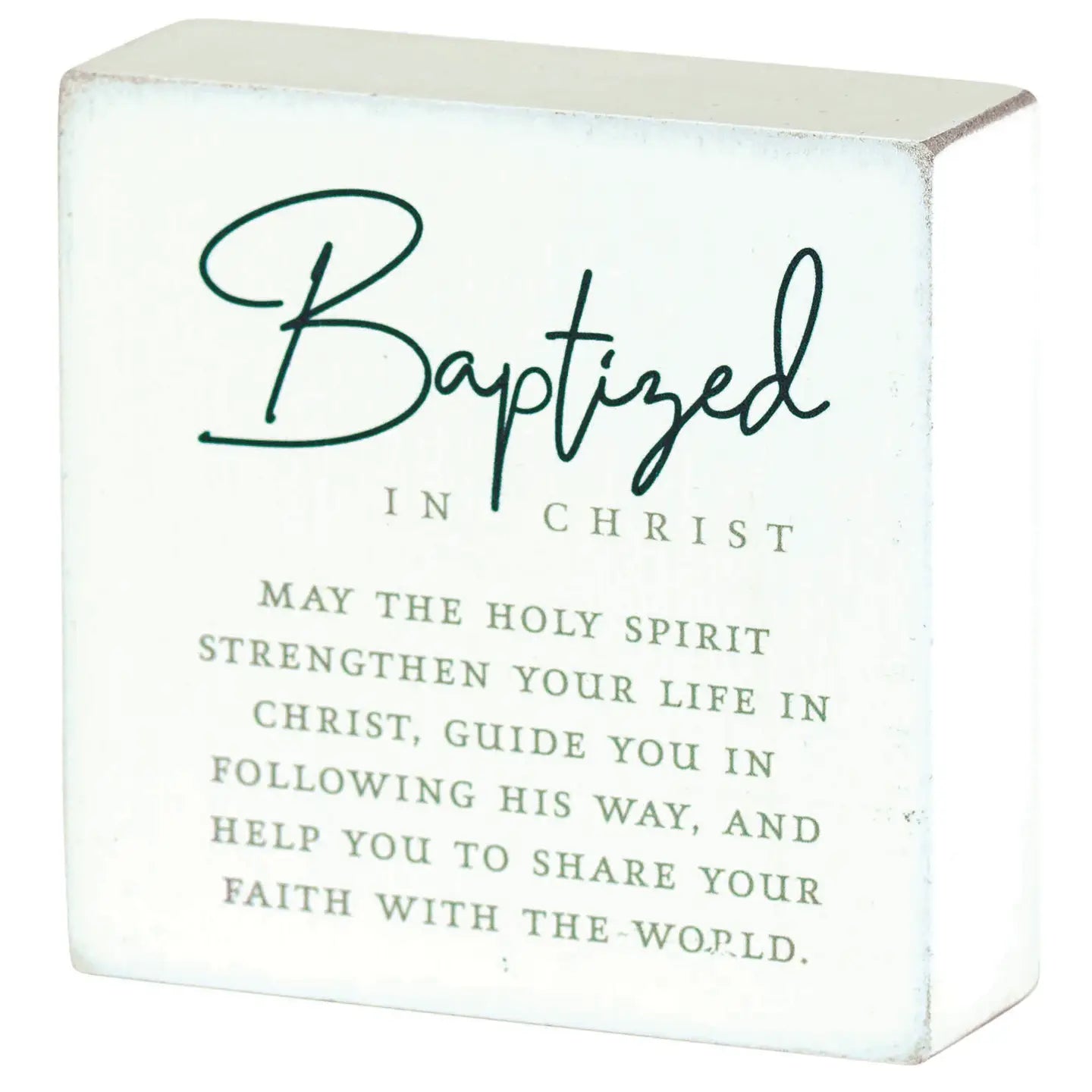 Baptized in Christ Tabletop Plaque