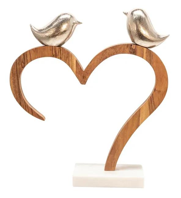 Birds Perched on Heart