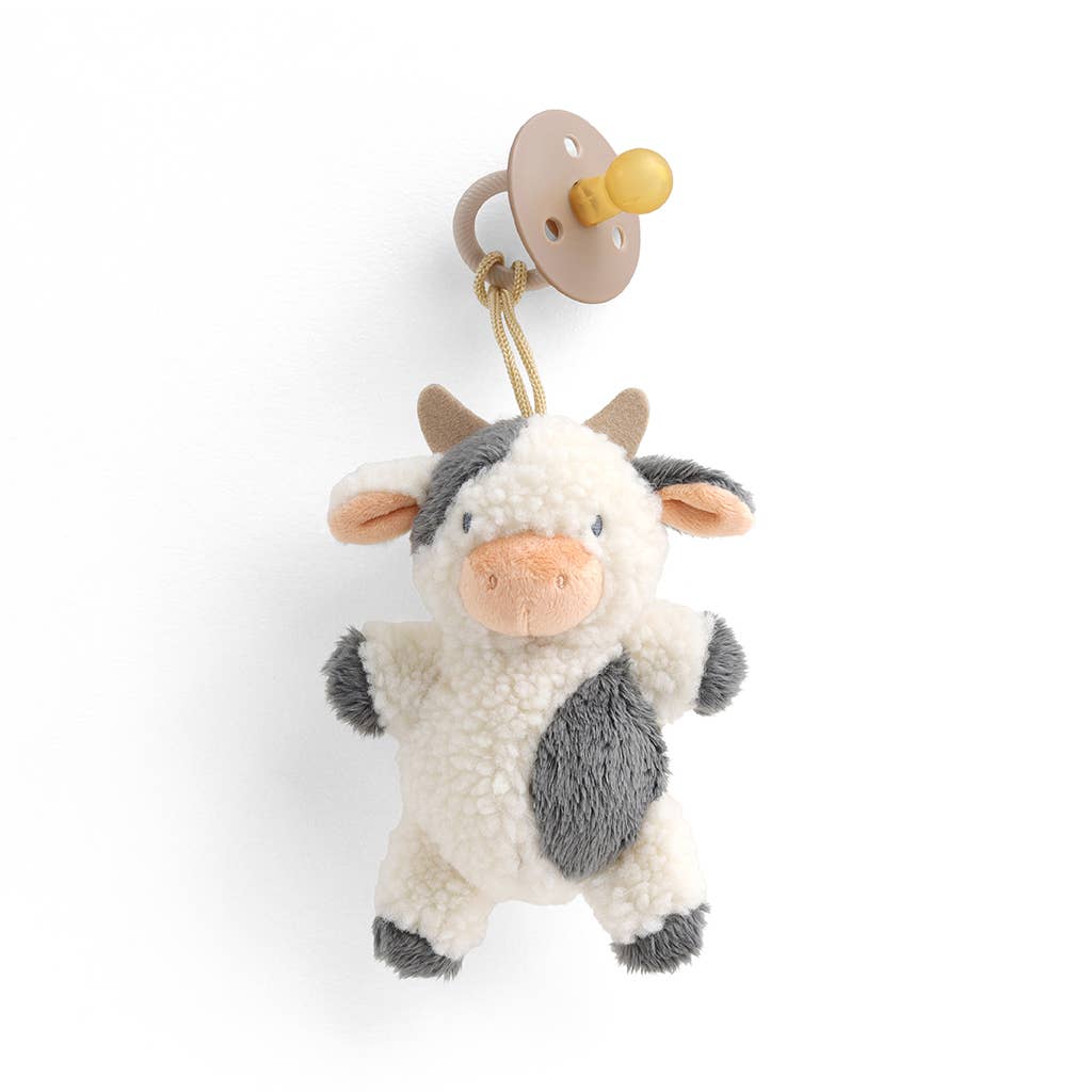 Bitzy Pal Natural Rubber Pacifier & Stuffed Cow