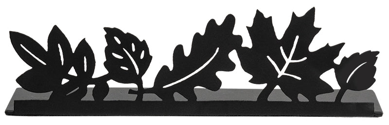 Black Metal Fall Leaves Candle Plate