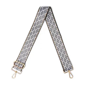 Black and White Diamand Interchangeable Bag Strap