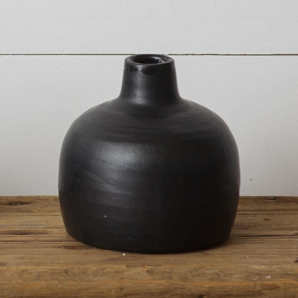 Classic Black Matte Ceramic Vase