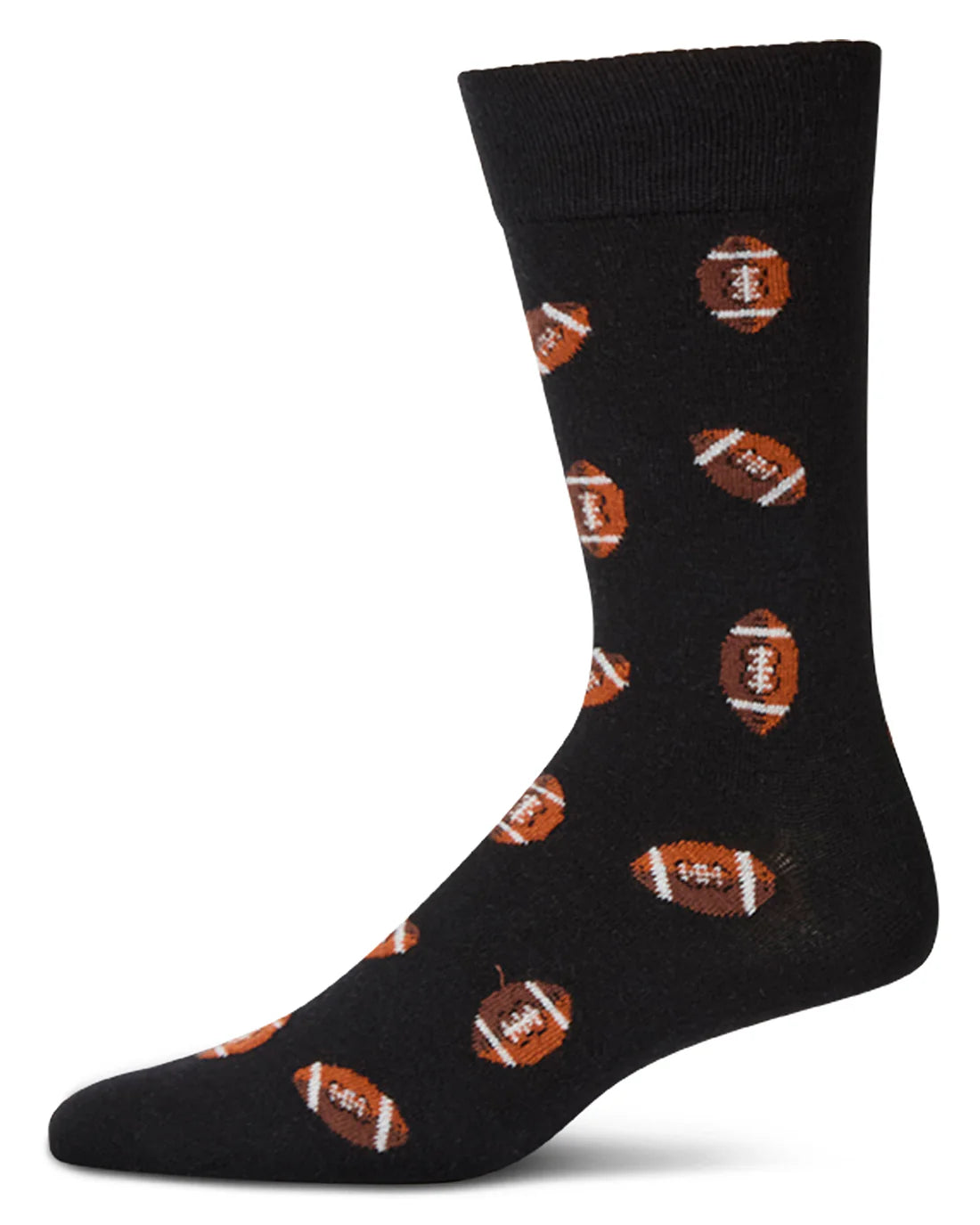 Black Men's Bamboo Football Socks