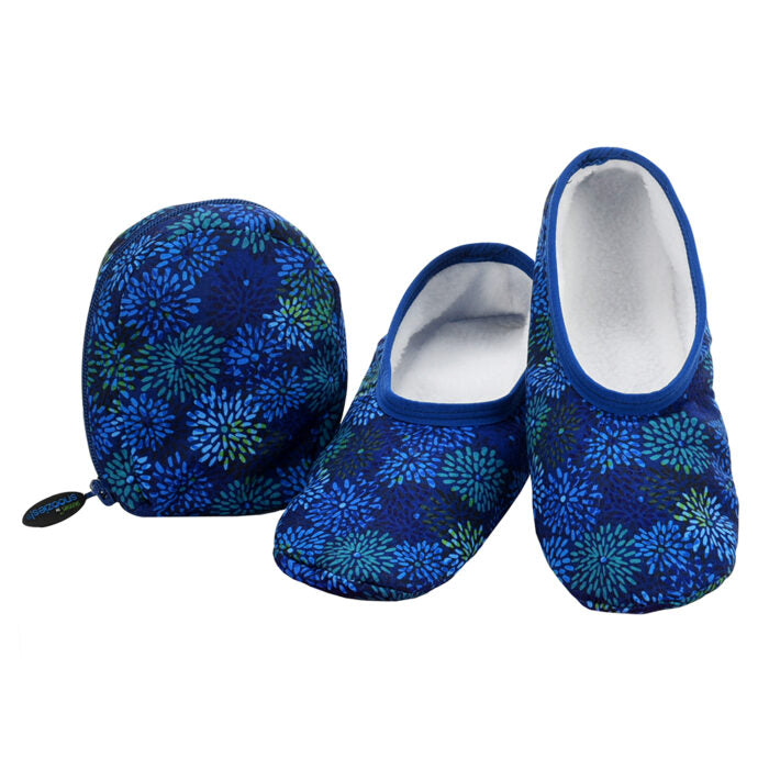 Blue Burst Snoozies Skinnies Travel Slipper