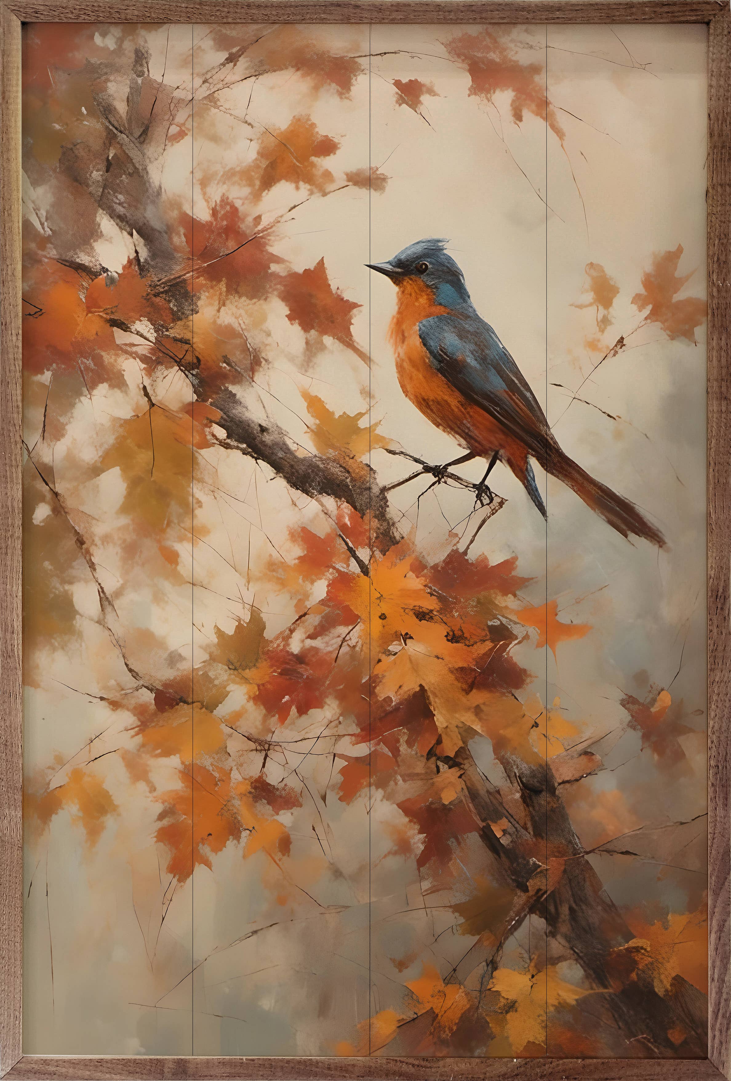 Bluebird On Fall Branch Picture