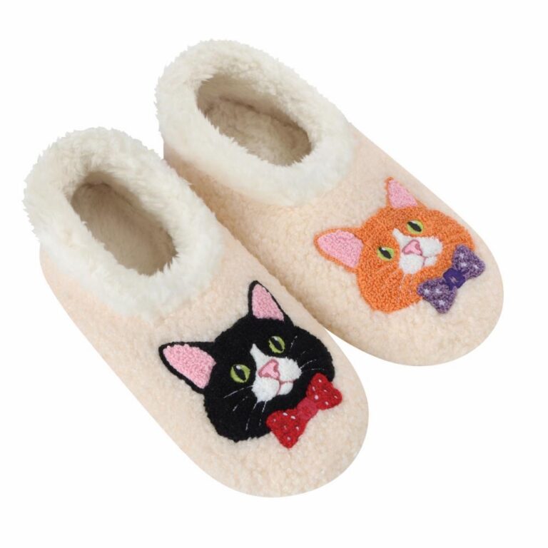 Women's Bow Tie Cats Slippers
