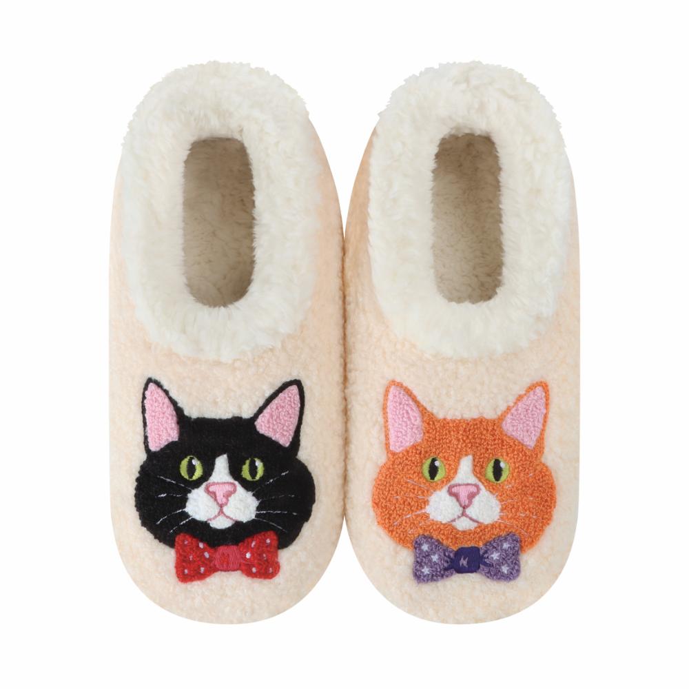 Women's Bow Tie Cats Slippers