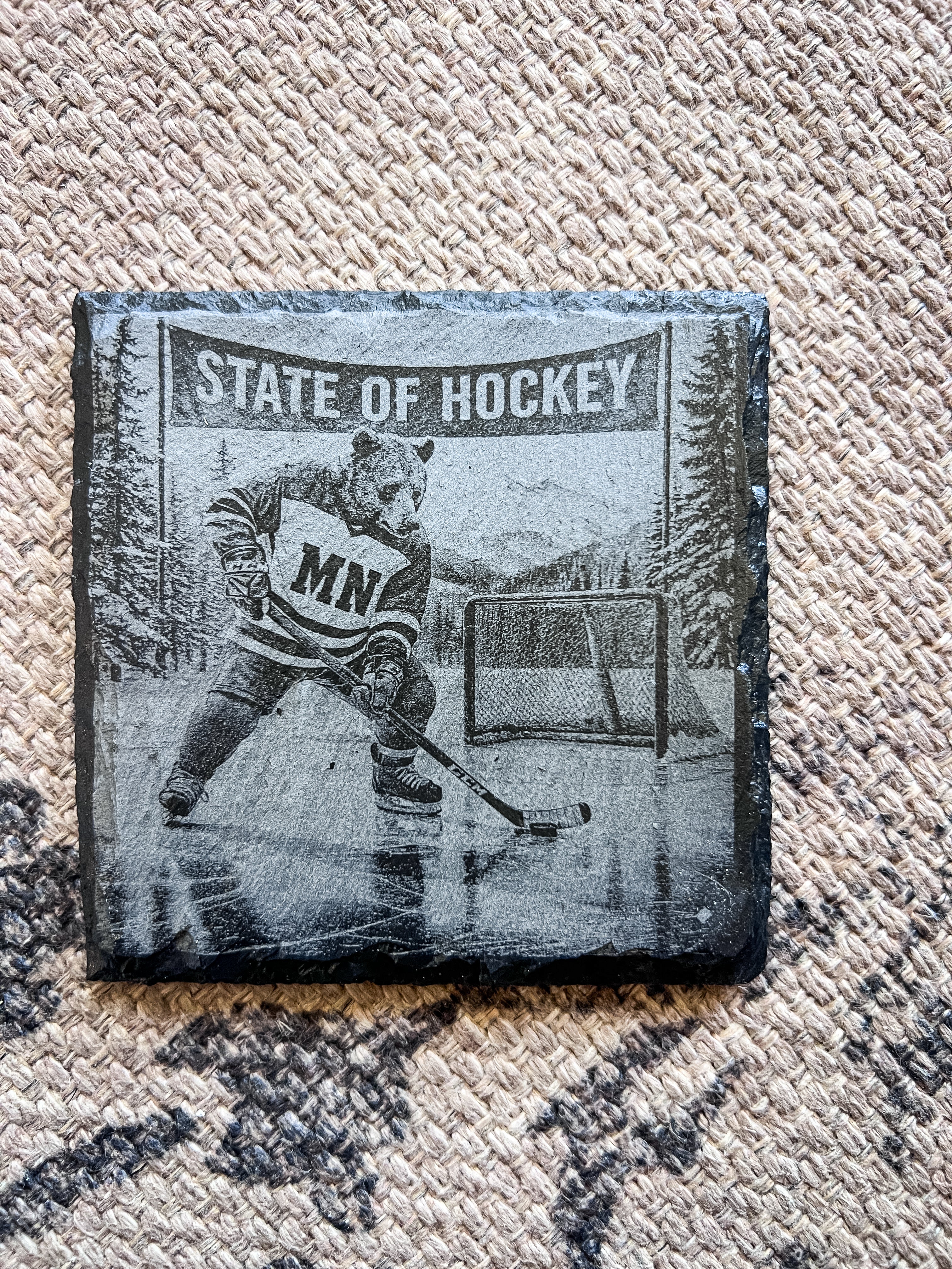State of Hockey Engraved Coaster