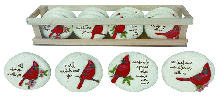 Cardinal Prayer Stones