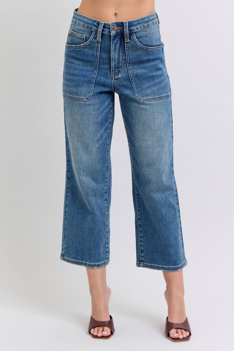 Casey Utility Pocket Crop Wide Leg Judy Blue Jeans