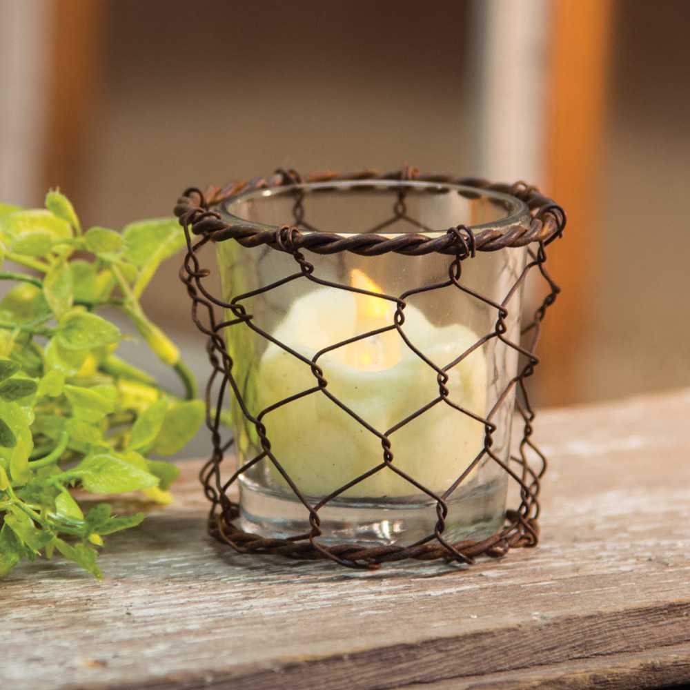 Chicken Wire Votive Holder