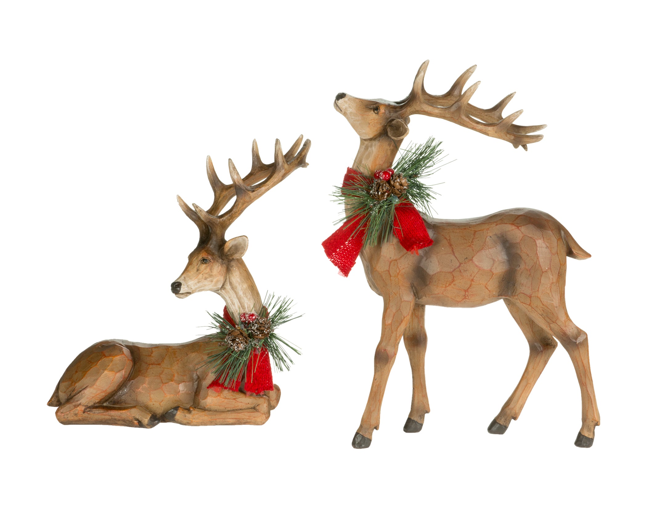 Reindeer with Wreath Collars