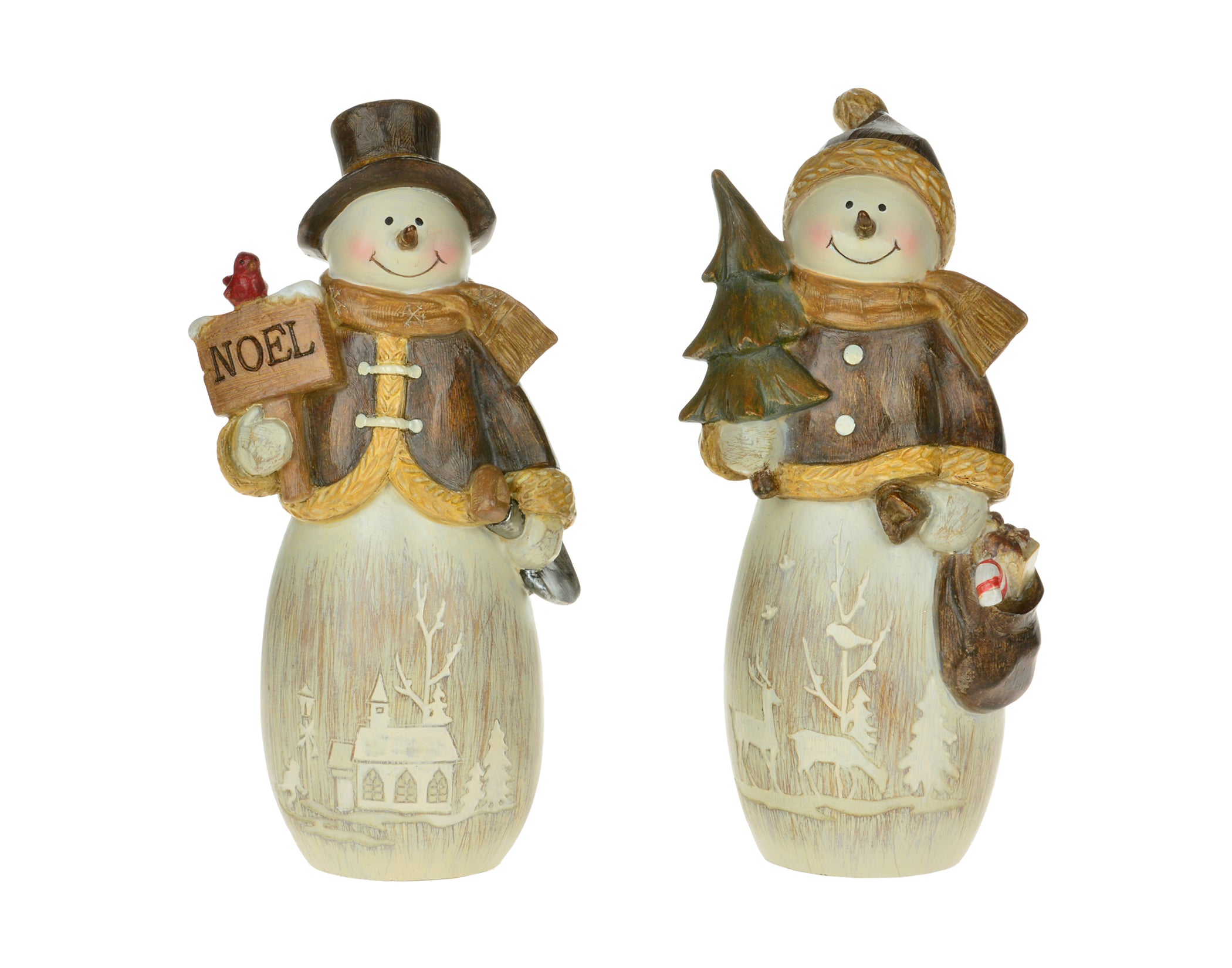 Wood-Style Snowman with Engraving