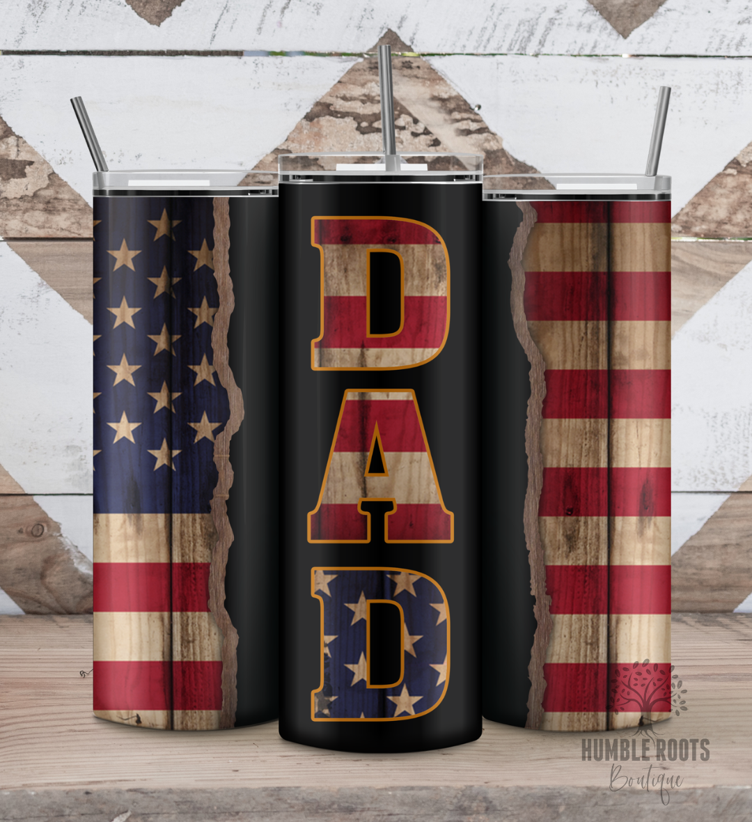 American Flag Dad 20oz Tumbler