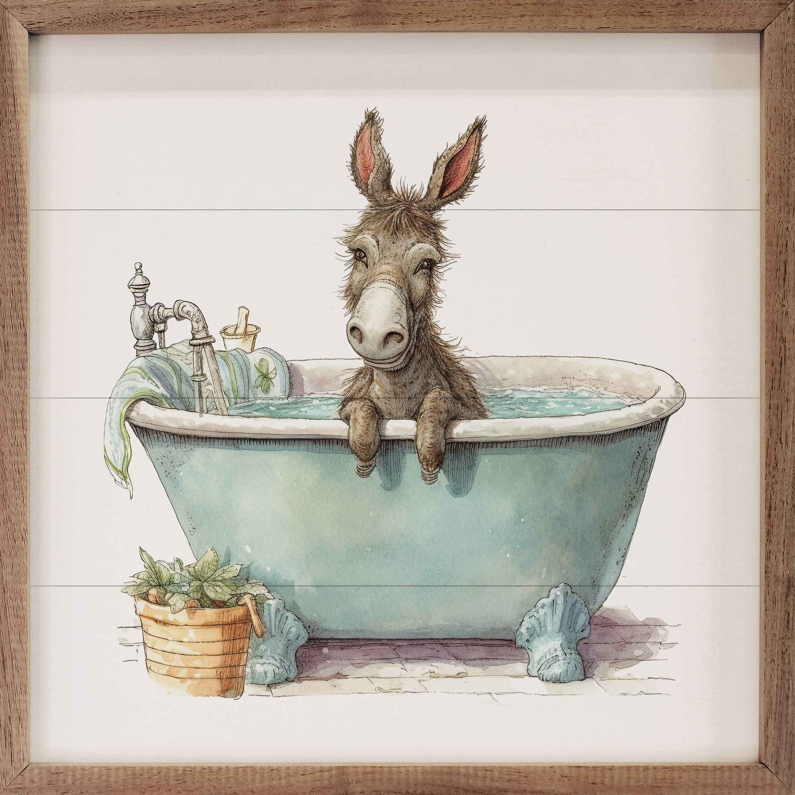 Donkey in Green Tub Sign